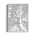 Timeless River Grid - street map wall art