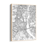 Timeless River Grid - street map wall art