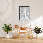 Timeless River Grid - street map wall art