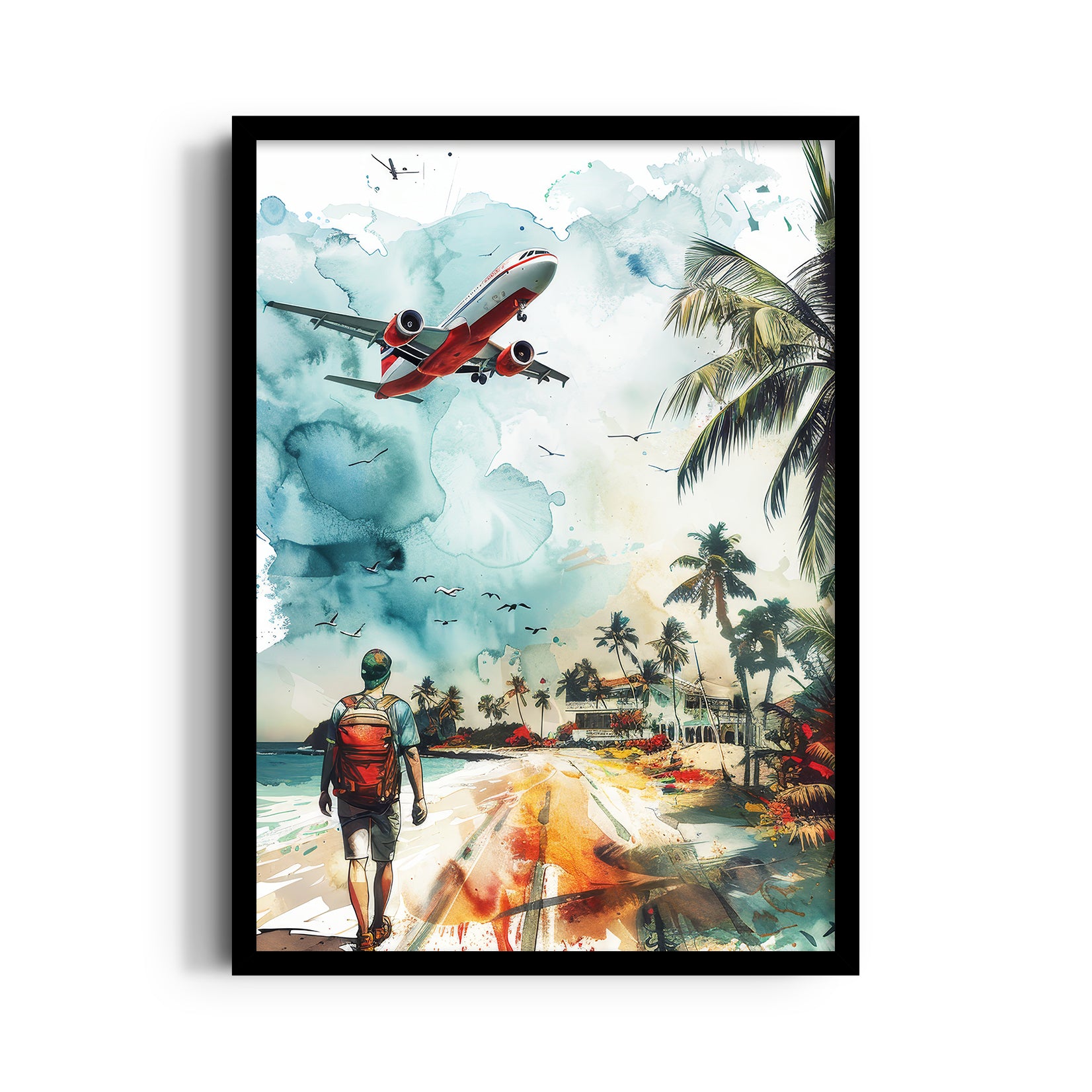 Tropical Runway Escape - Travel Wall Art