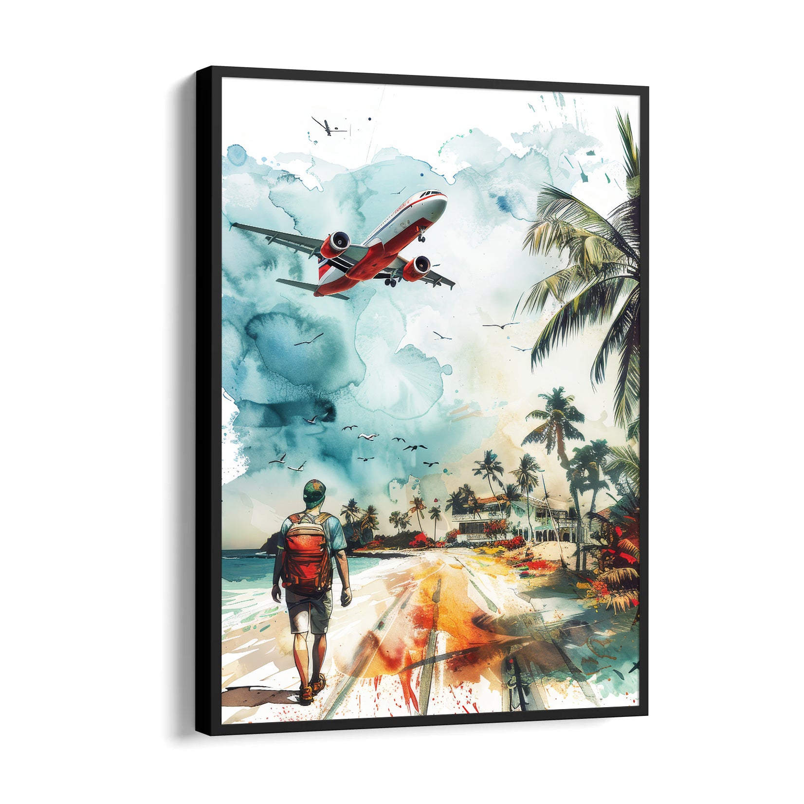 Tropical Runway Escape - Travel Wall Art
