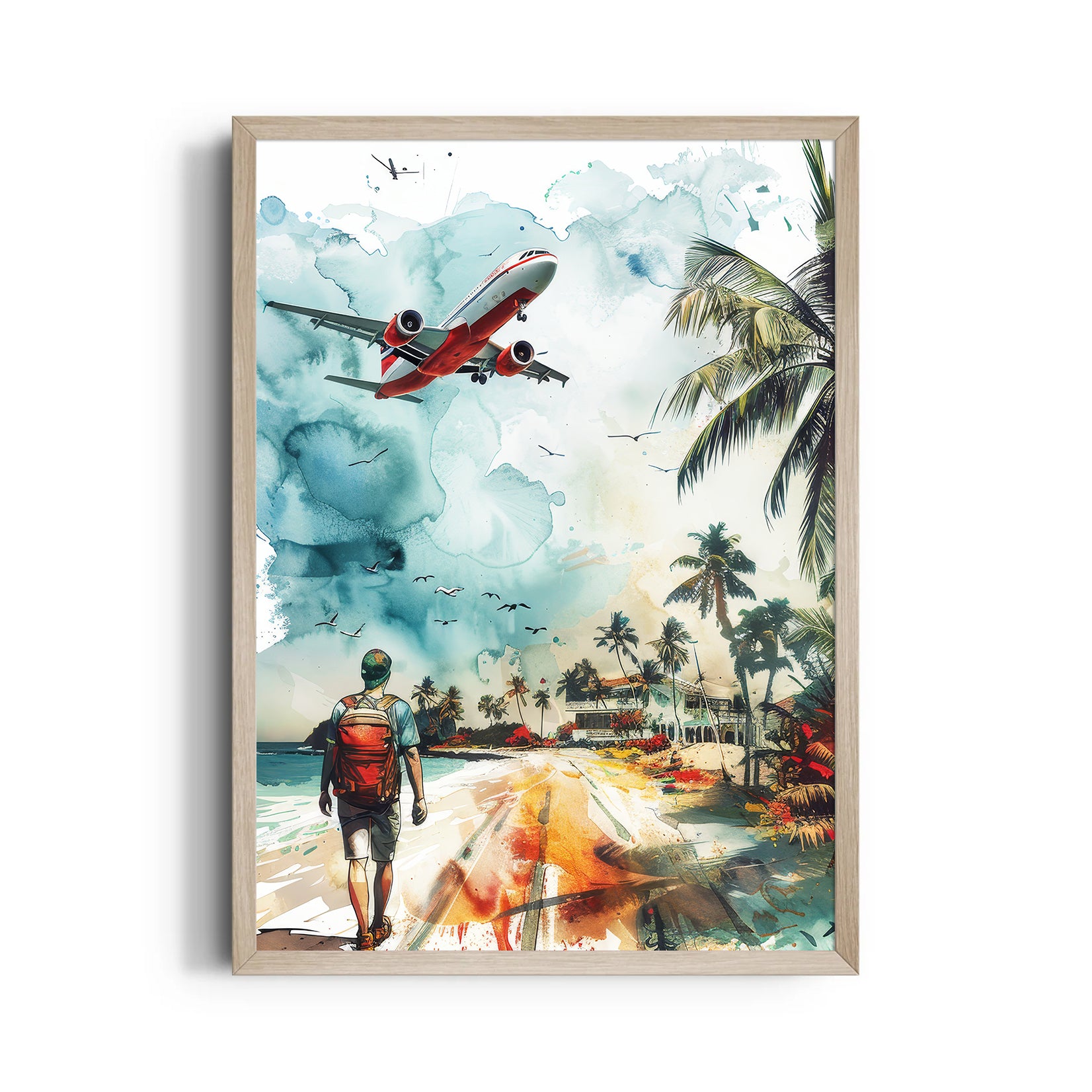 Tropical Runway Escape - Travel Wall Art