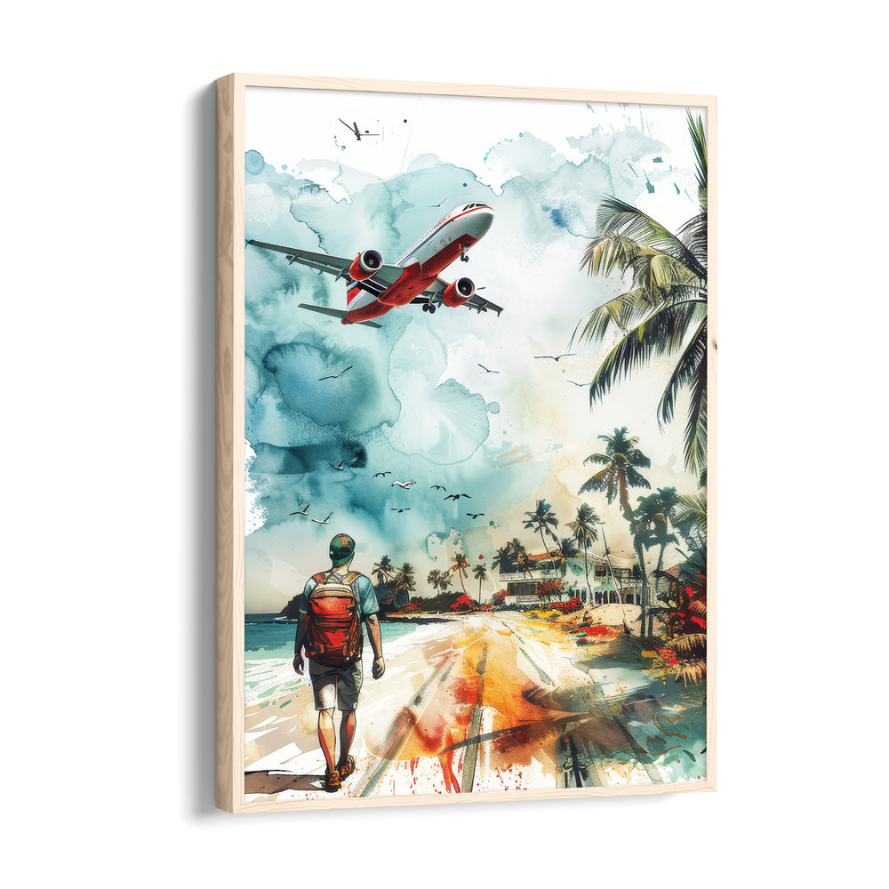 Tropical Runway Escape - Travel Wall Art