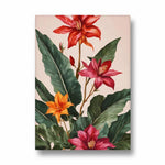 Tropical Scarlet Garden - Botanical Wall Art