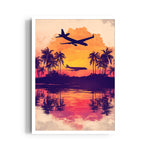 Tropical Sunset Flight - Travel Wall Art