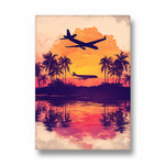 Tropical Sunset Flight - Travel Wall Art