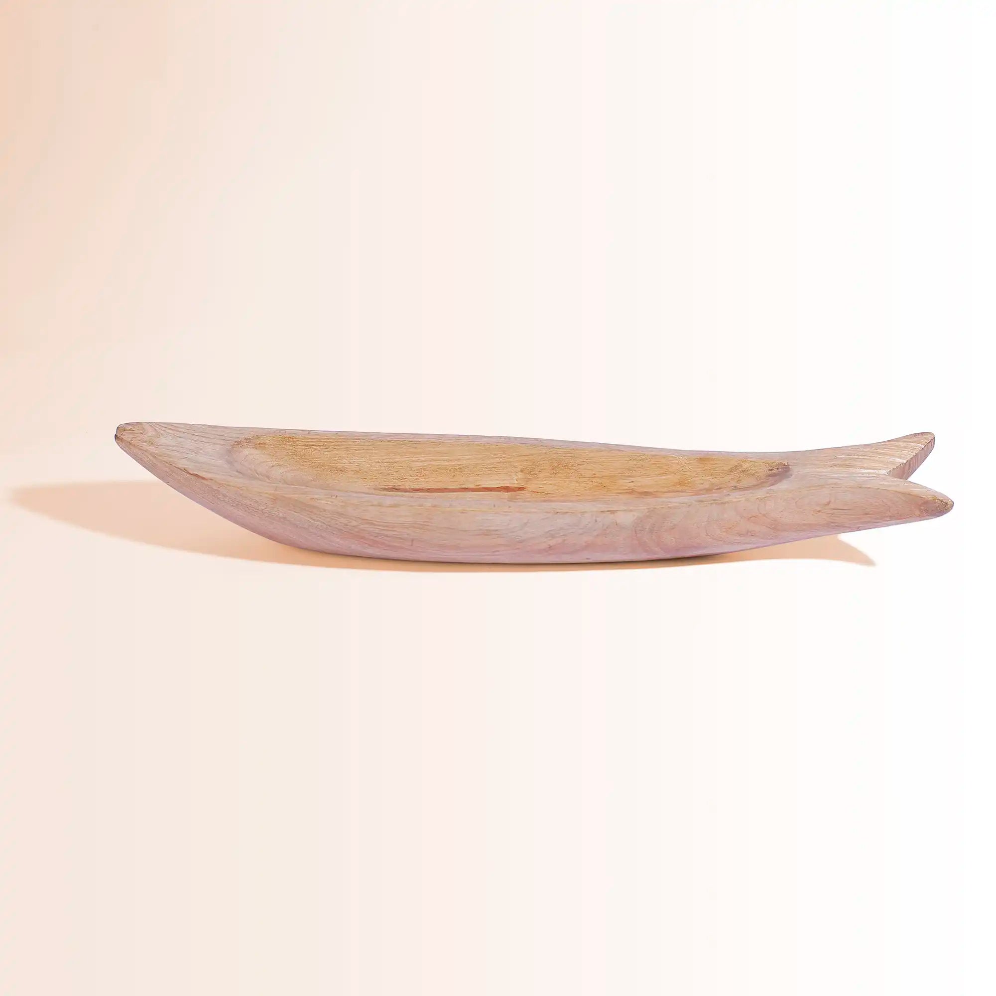 Artistic Hand-Carved Mango Wood Fish Platter | For Appetizers & Coastal Decor