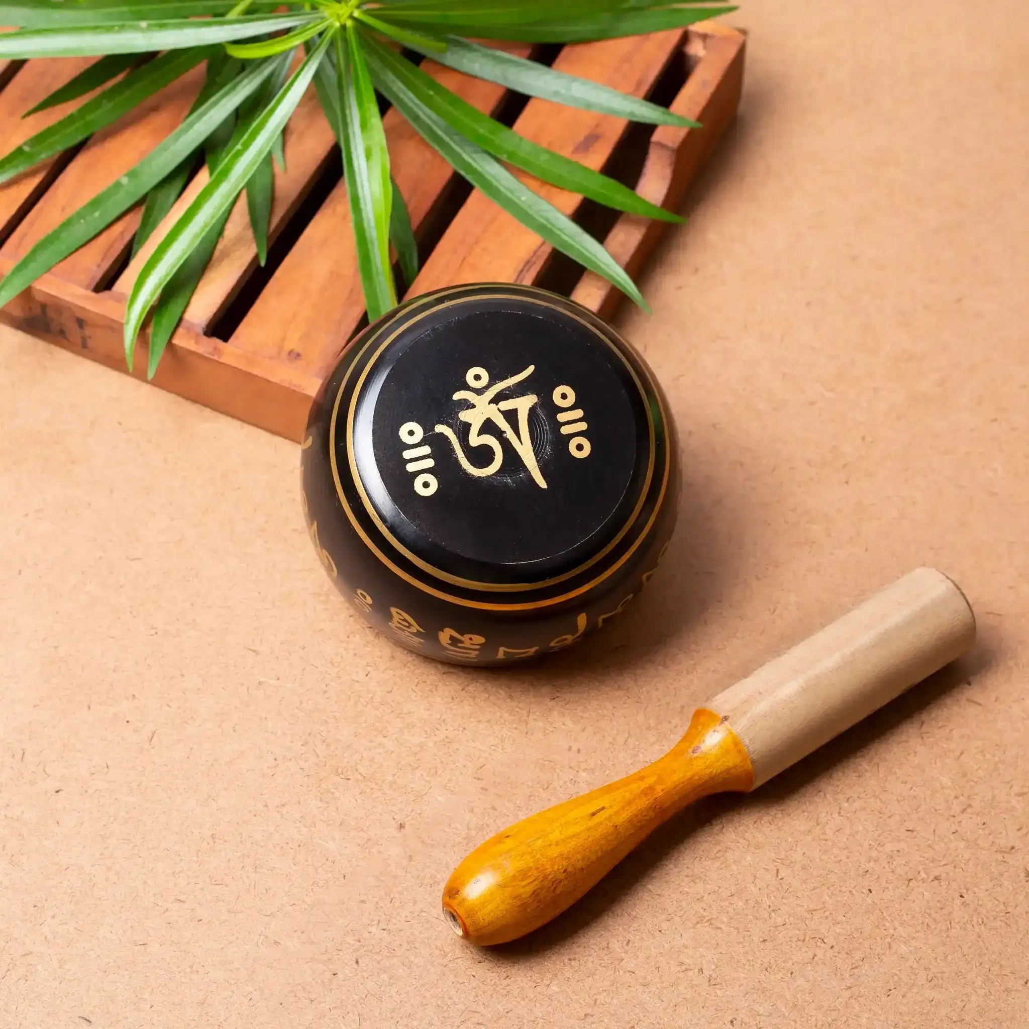 Elegant Black Tibetan Singing Bowl Set | For Deep Meditation & Chakra Healing