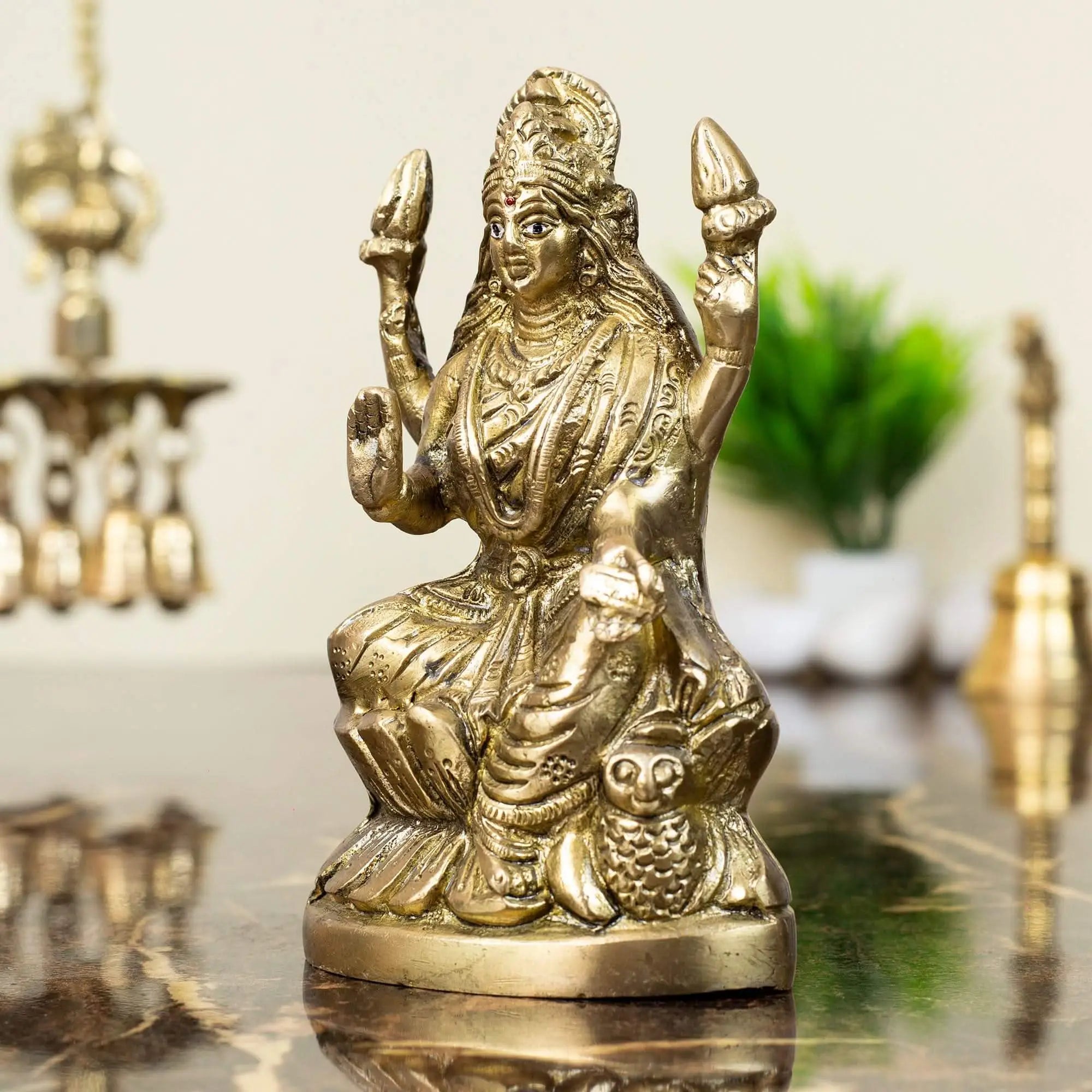 Grand Brass Goddess Lakshmi Statue | For Diwali Puja & Abundance
