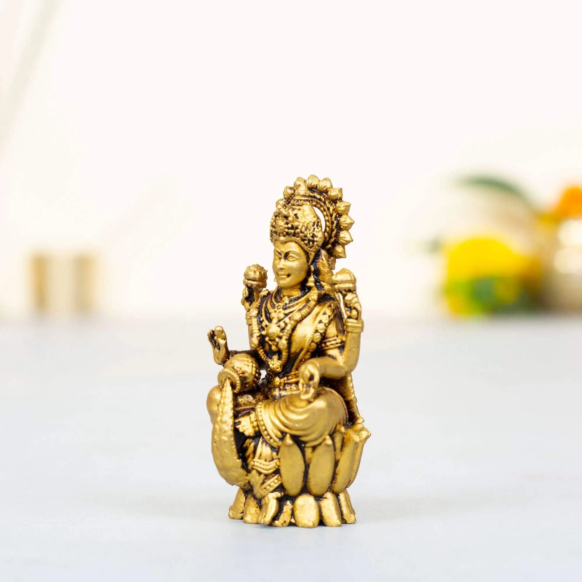 Elegant Brass Lakshmi on Lotus
