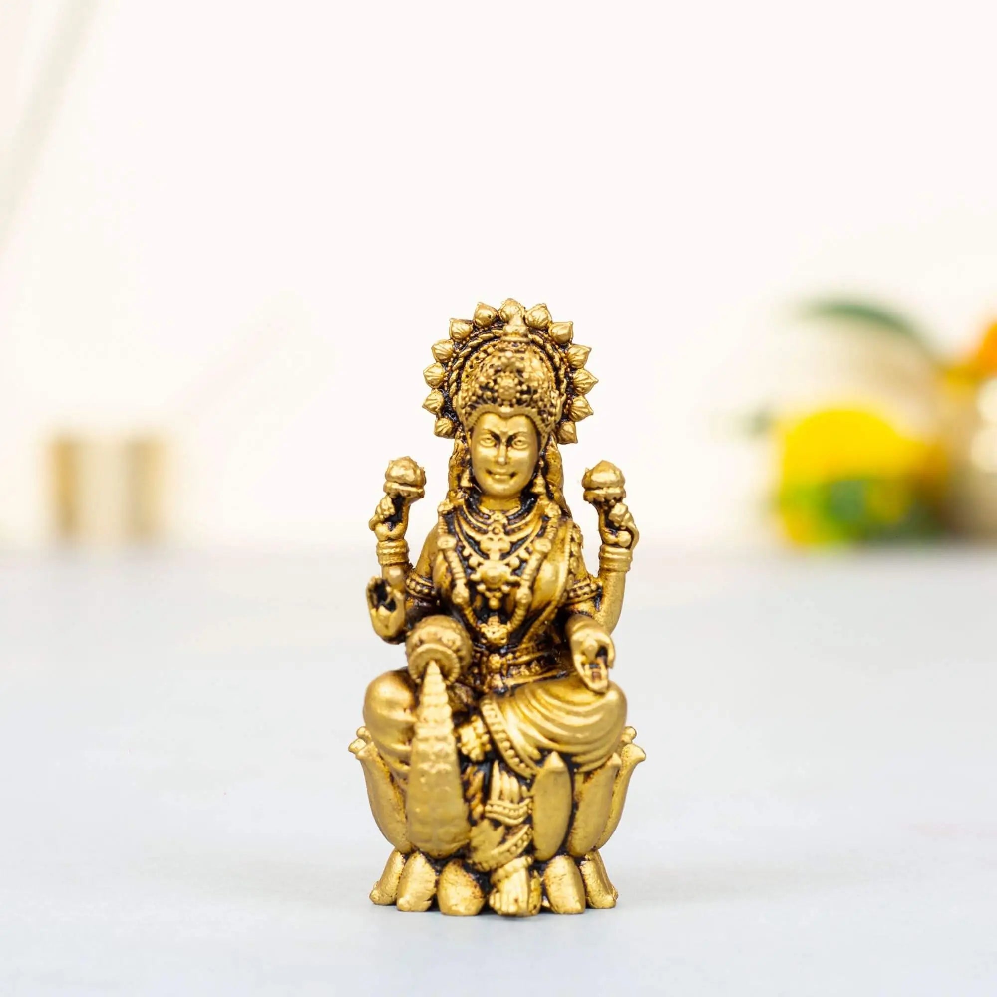 Elegant Brass Lakshmi on Lotus