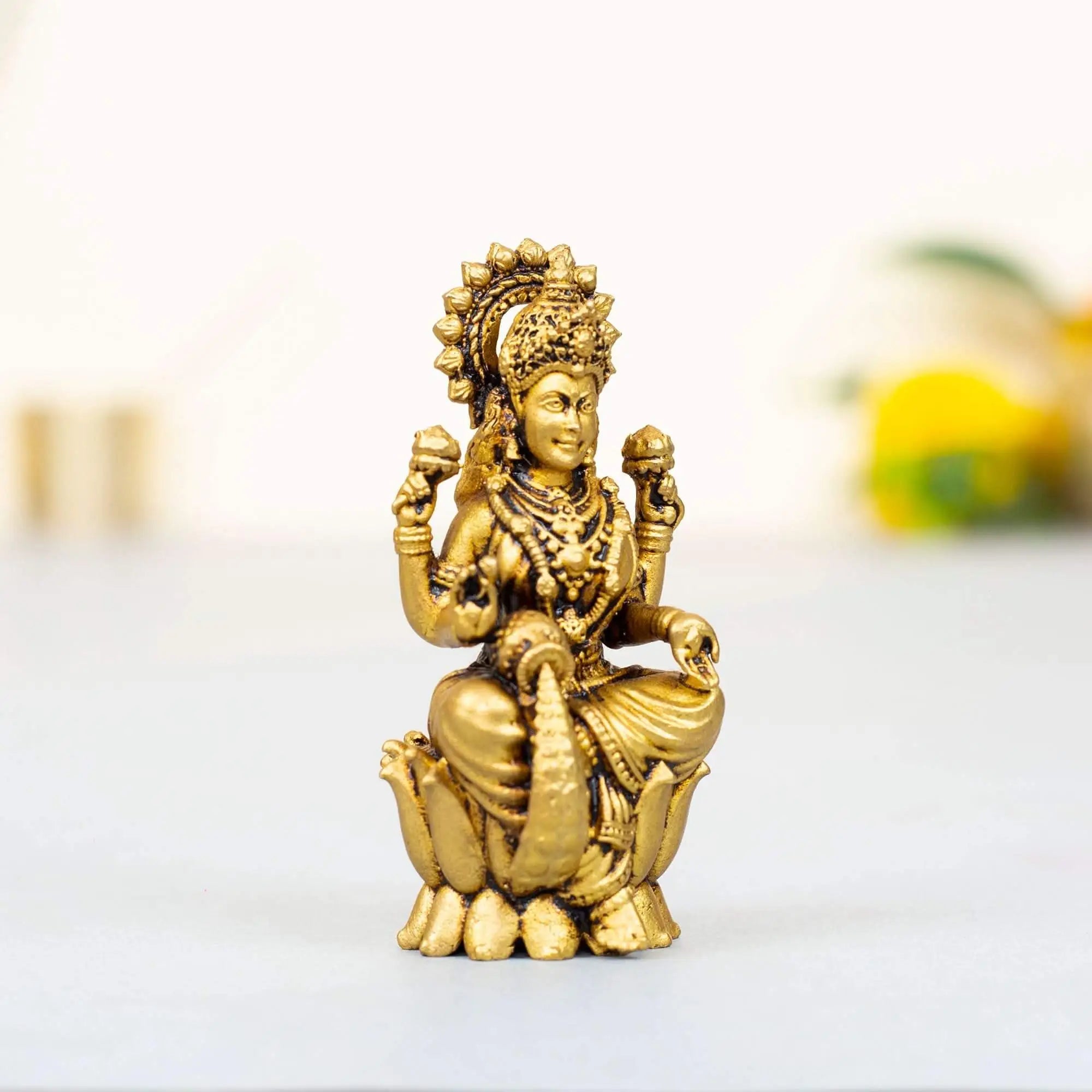 Elegant Brass Lakshmi on Lotus