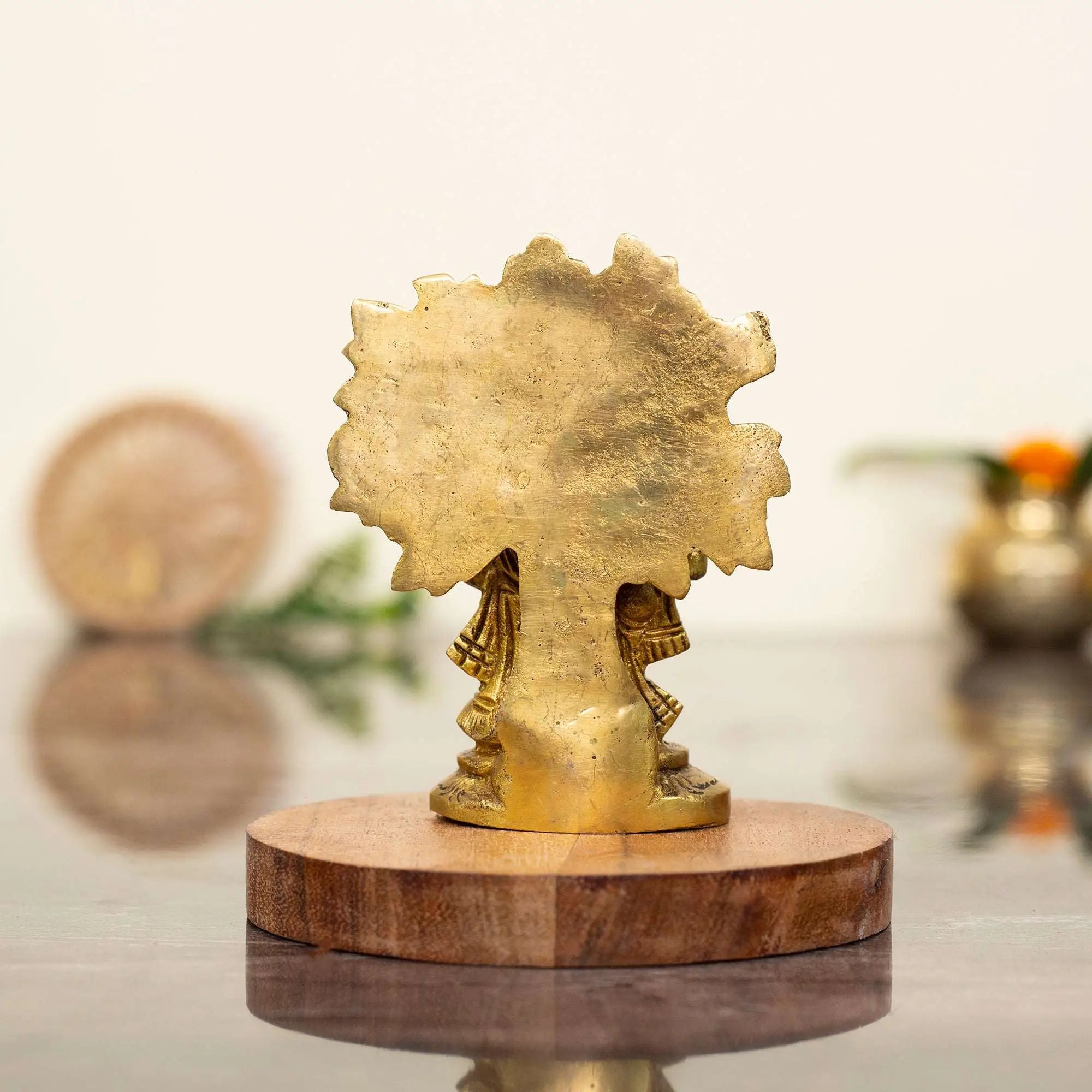 Enchanting Brass Radha Krishna Under Wish-Fulfilling Tree | Symbol of Harmony