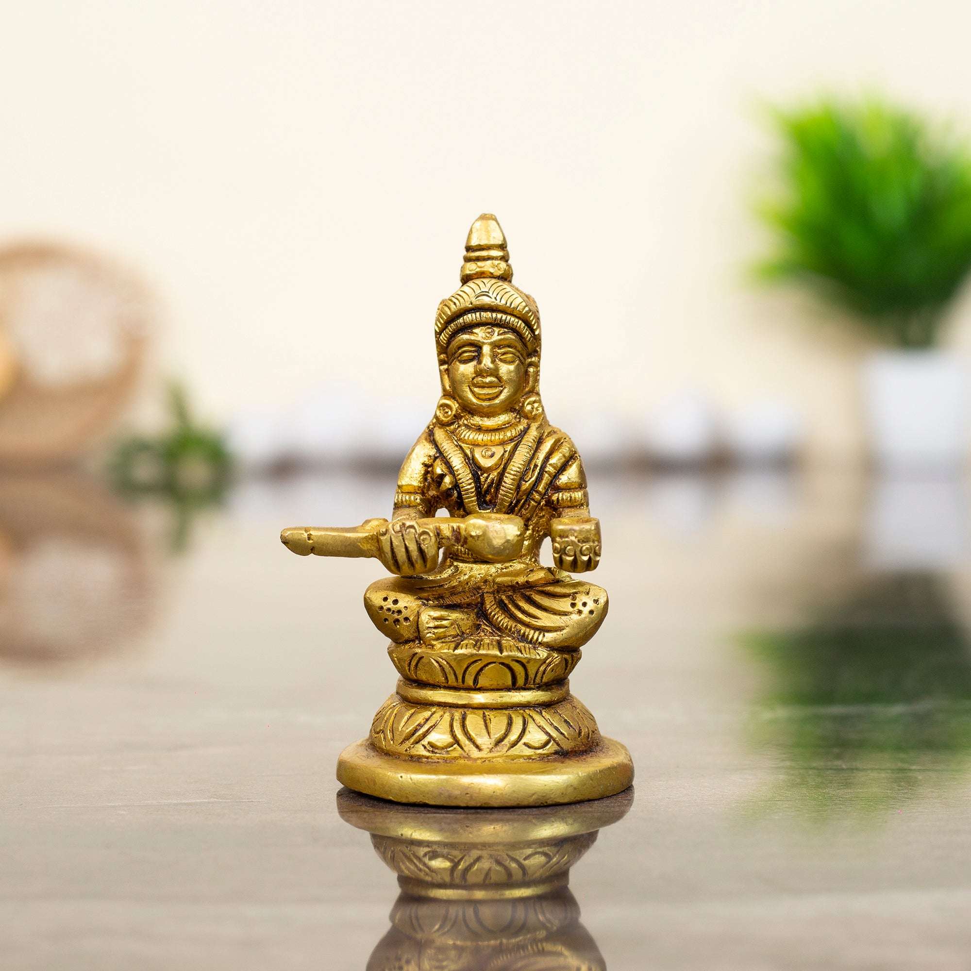 Artistic Brass Saraswati with Veena