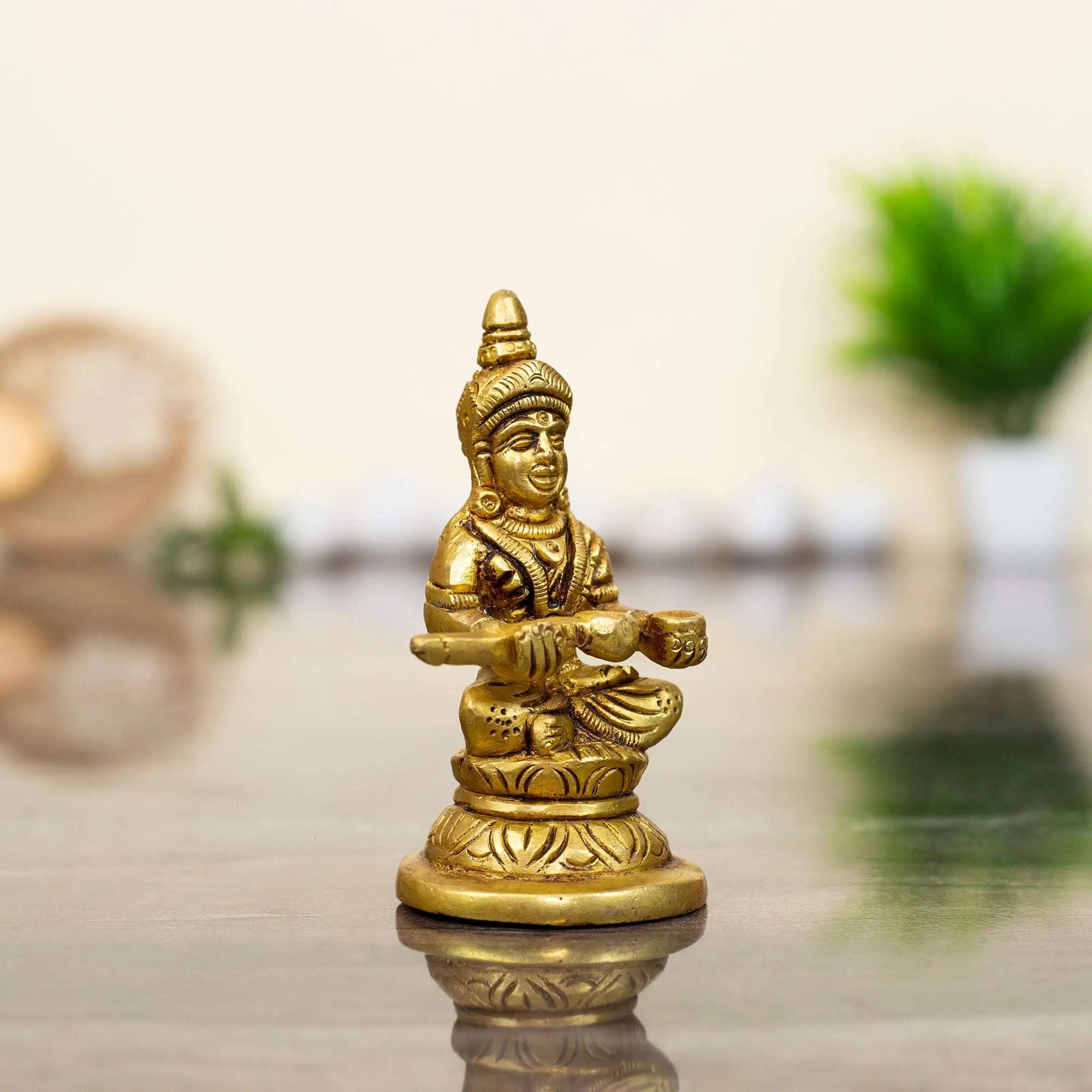 Artistic Brass Saraswati with Veena