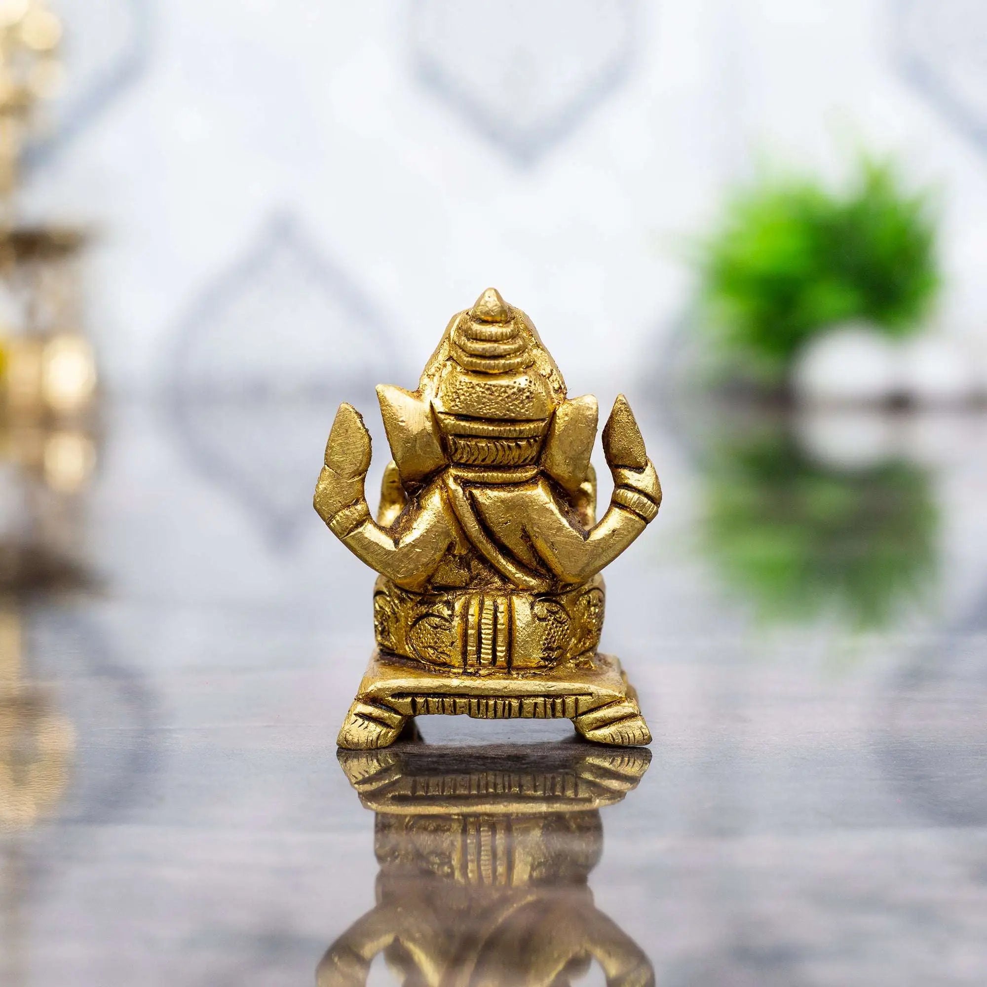 Compact & Heavyweight Brass Ganesha
