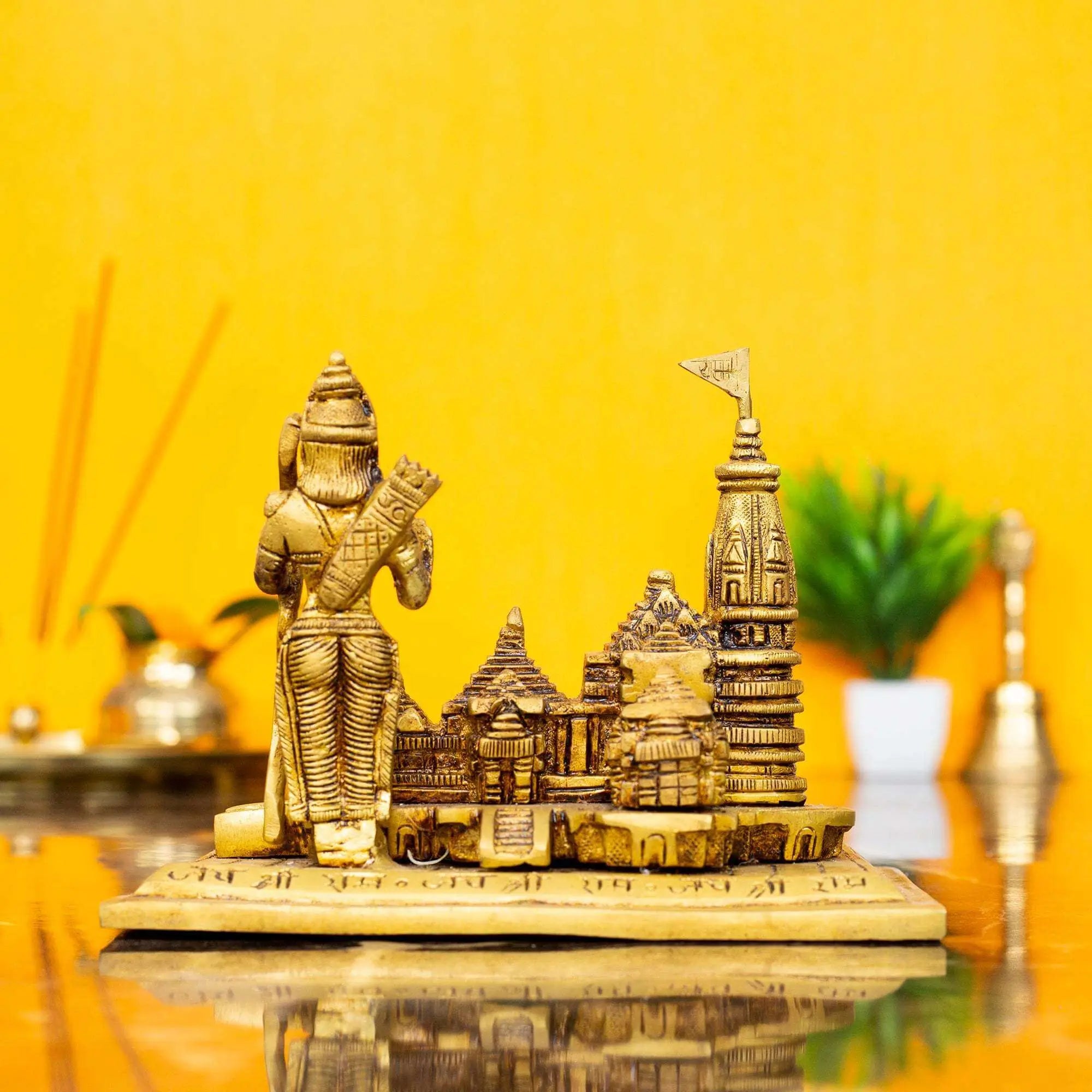 Grand Brass Ayodhya Ram Mandir with Lord Ram | Premium Heirloom Idol