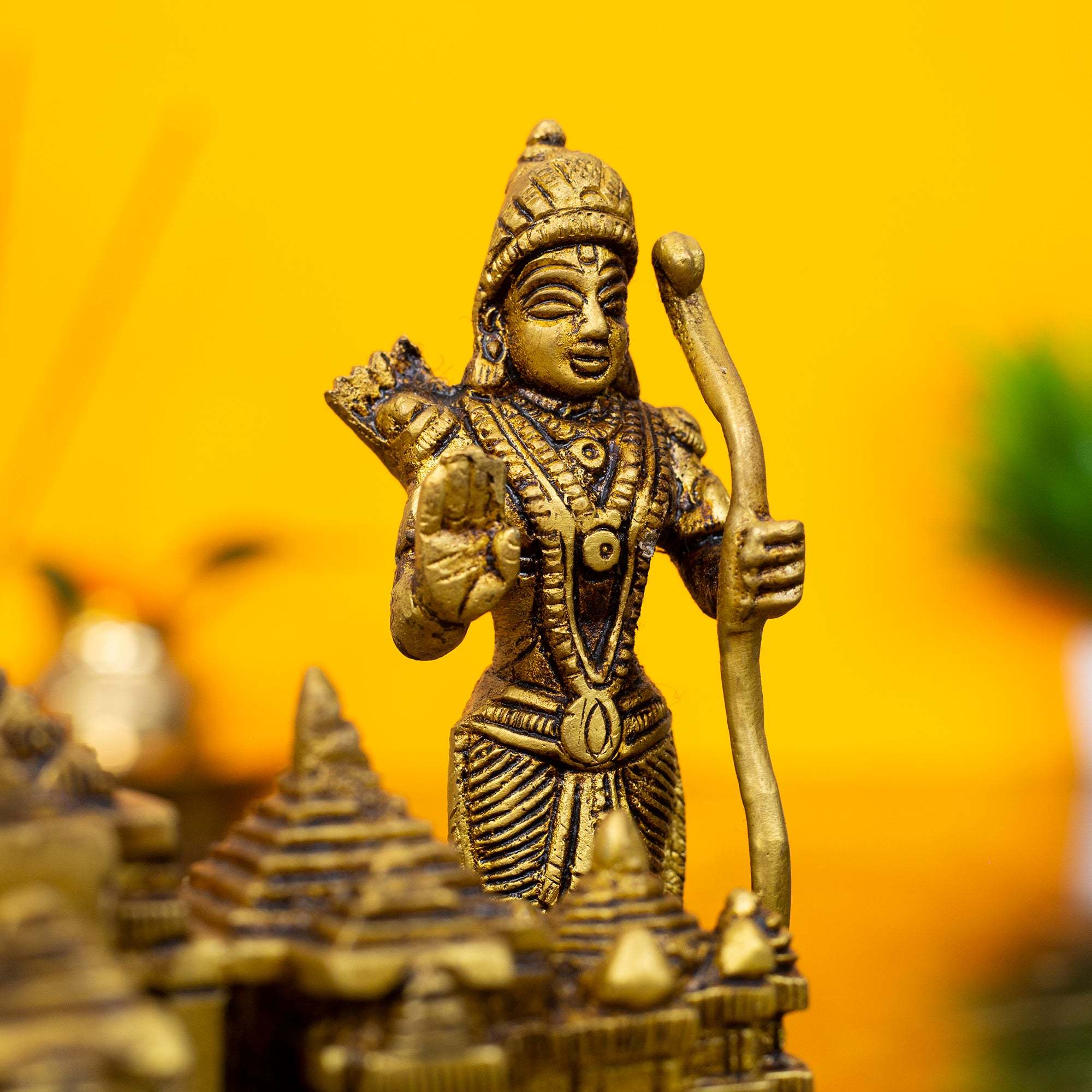 Grand Brass Ayodhya Ram Mandir with Lord Ram | Premium Heirloom Idol
