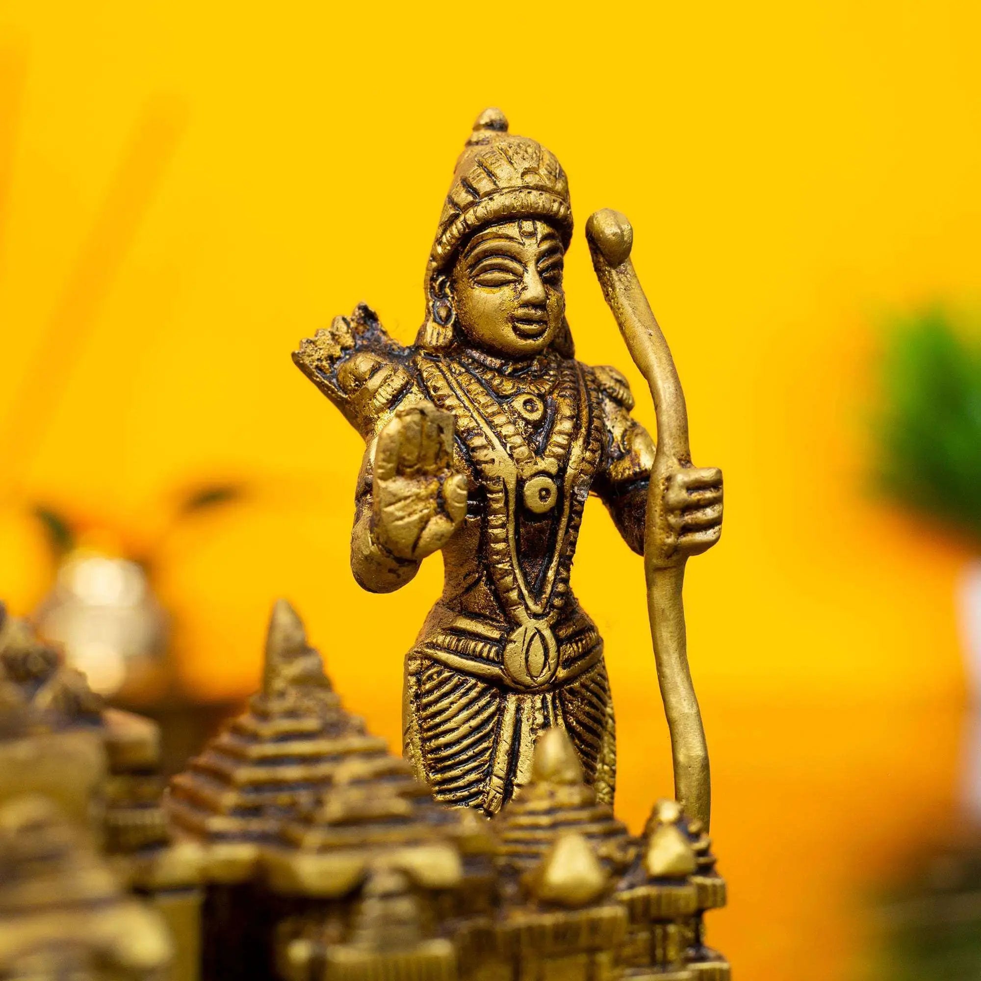 Grand Brass Ayodhya Ram Mandir with Lord Ram | Premium Heirloom Idol