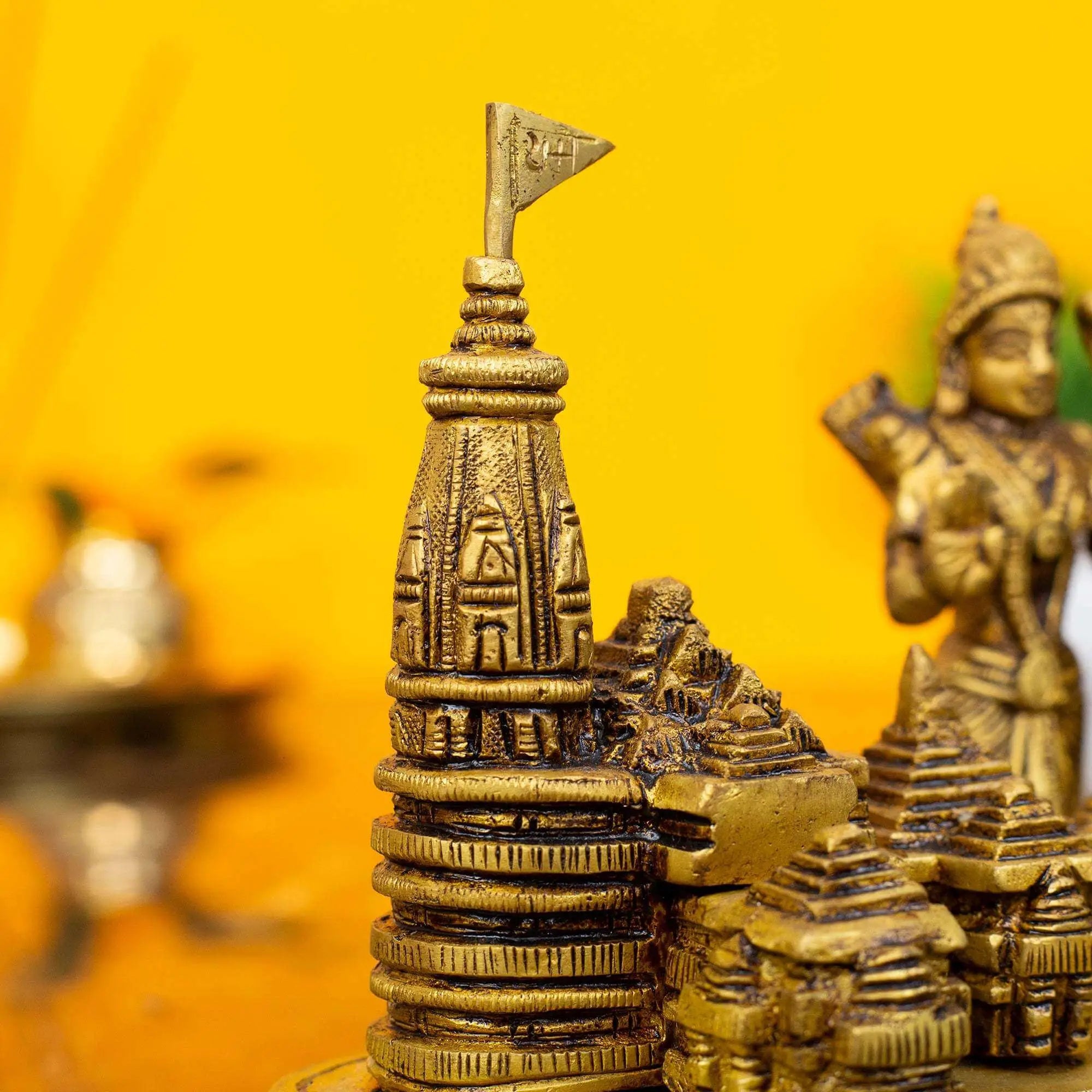 Grand Brass Ayodhya Ram Mandir with Lord Ram | Premium Heirloom Idol