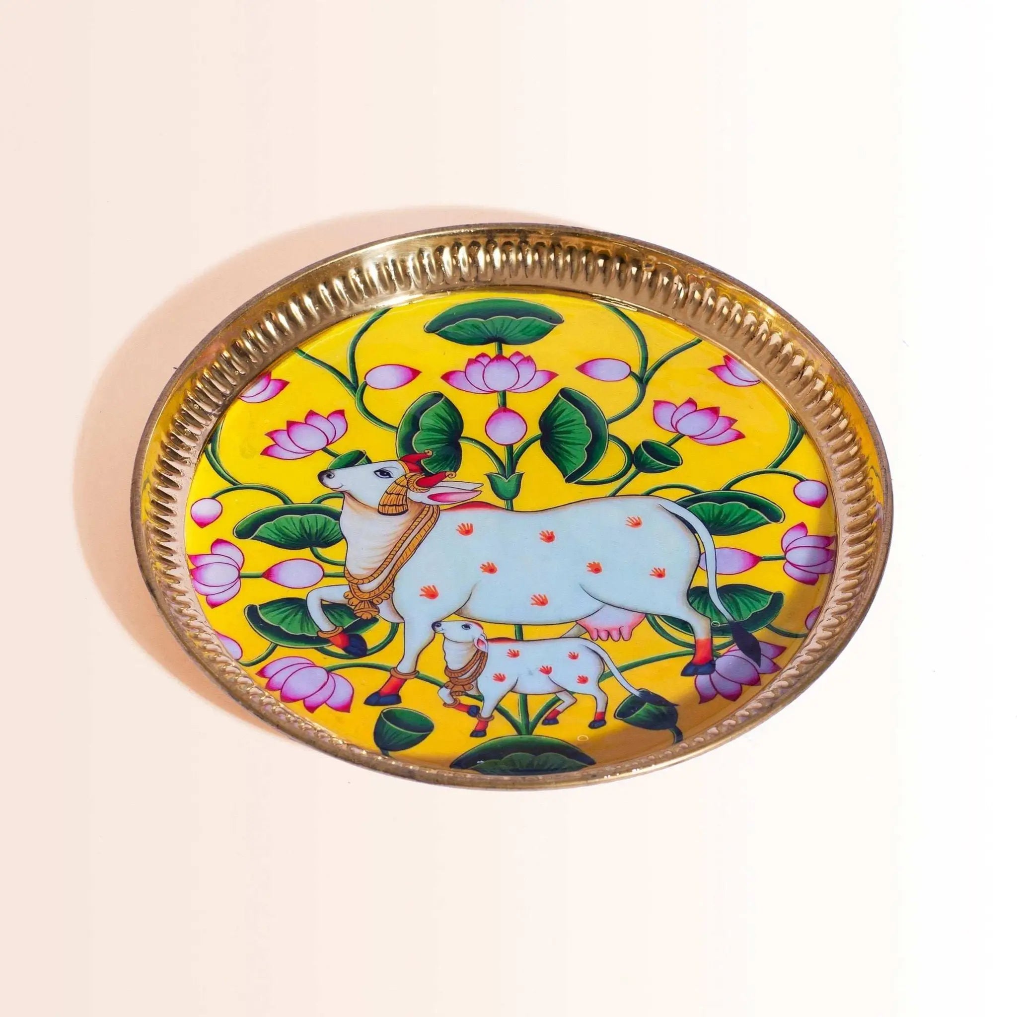 Complete Diwali Puja Thali Gift with Sacred Cow (Kamadhenu)