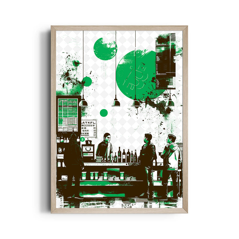 Urban Coffee Exchange - Food & Bar Wall Art - Pillow Fights