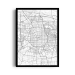 Metro Matrix Lines - street map wall art