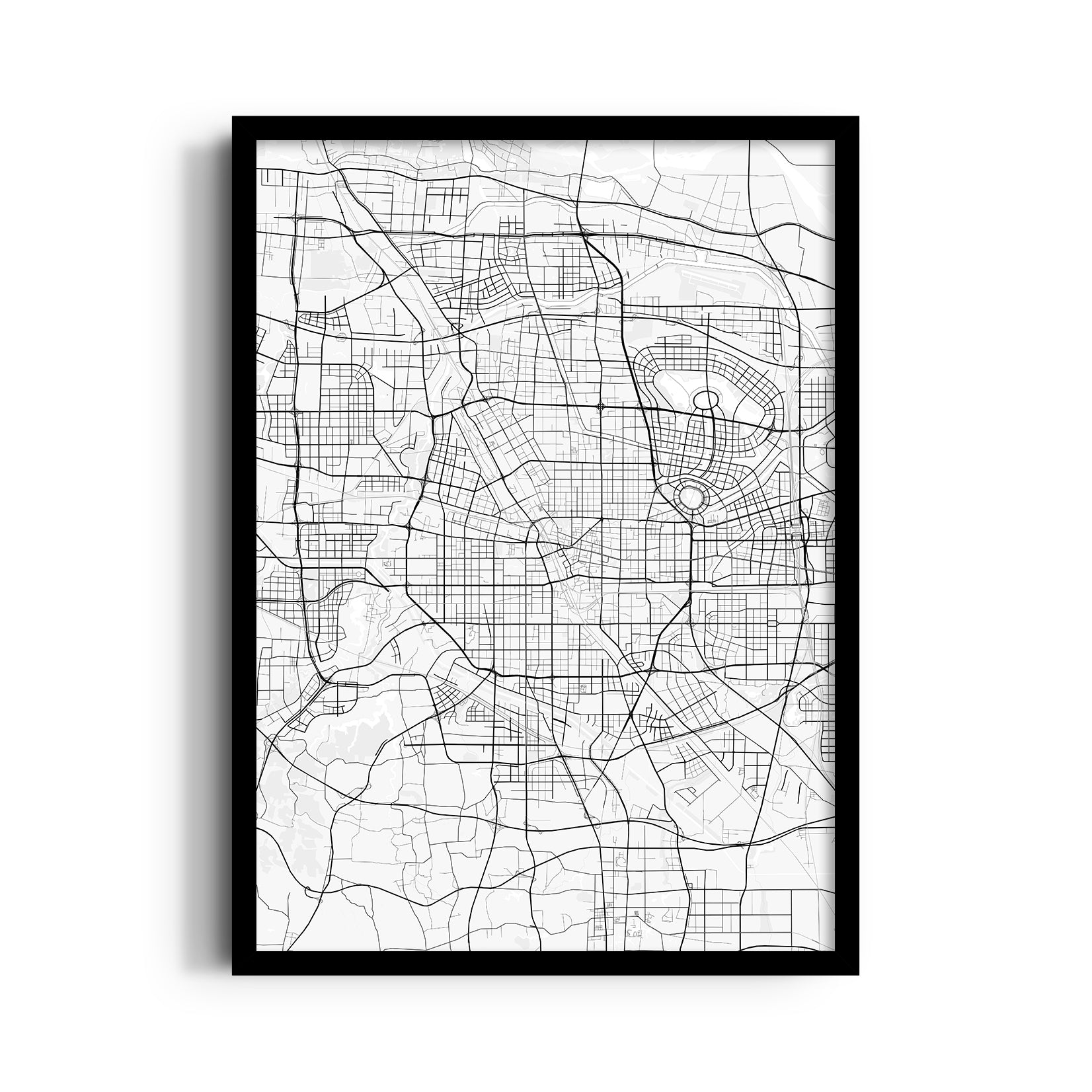 Metro Matrix Lines - street map wall art