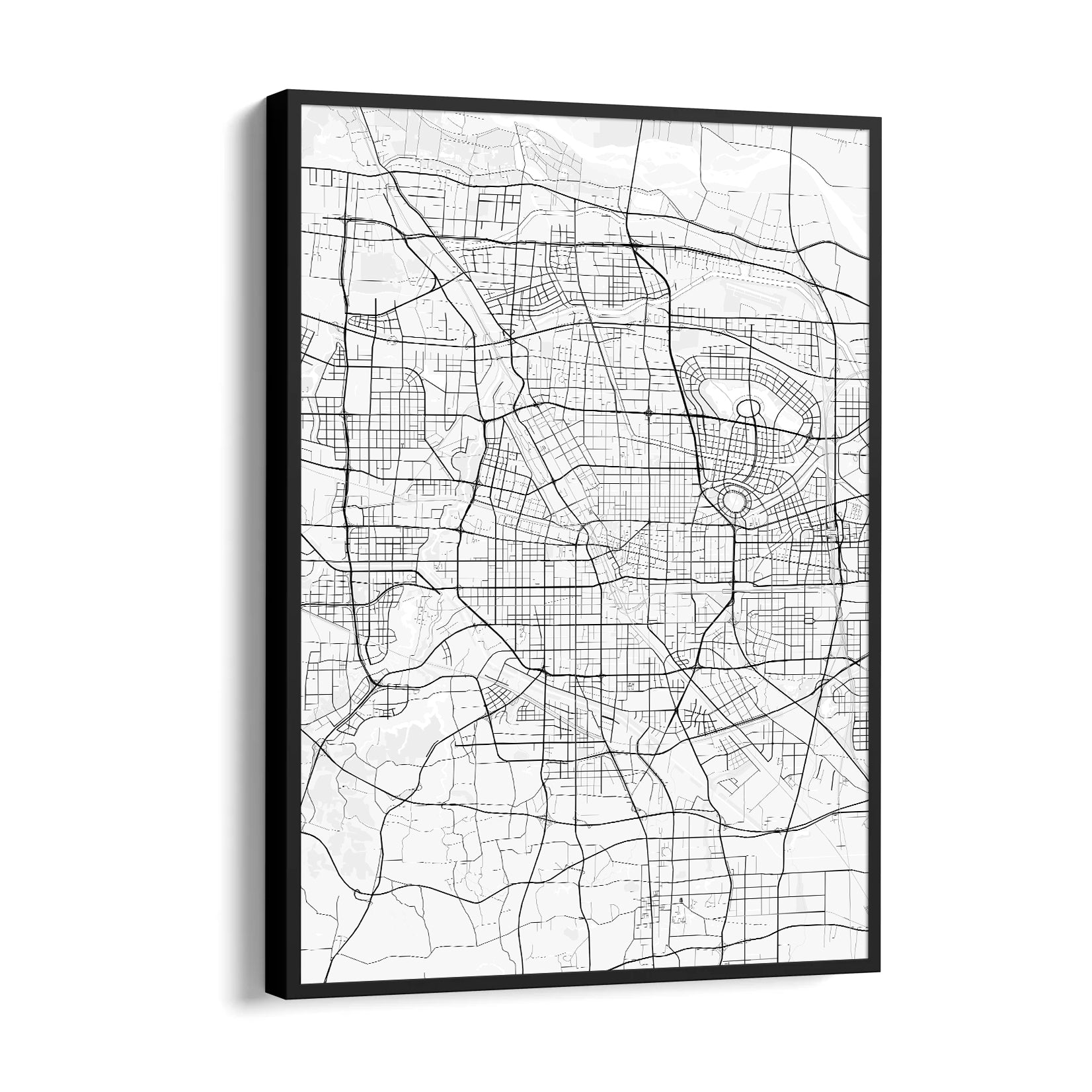 Metro Matrix Lines - street map wall art