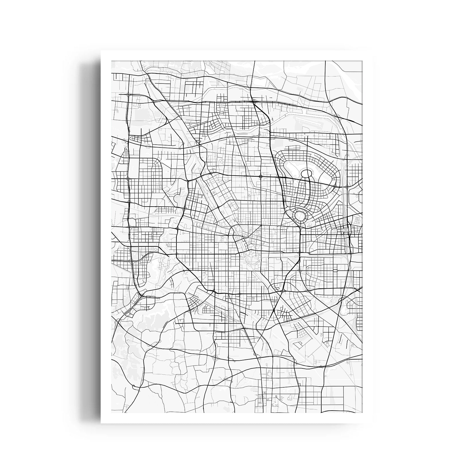 Metro Matrix Lines - street map wall art