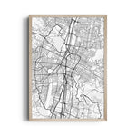 Urban Nexus Grid - street map wall art