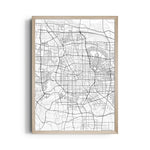 Metro Matrix Lines - street map wall art