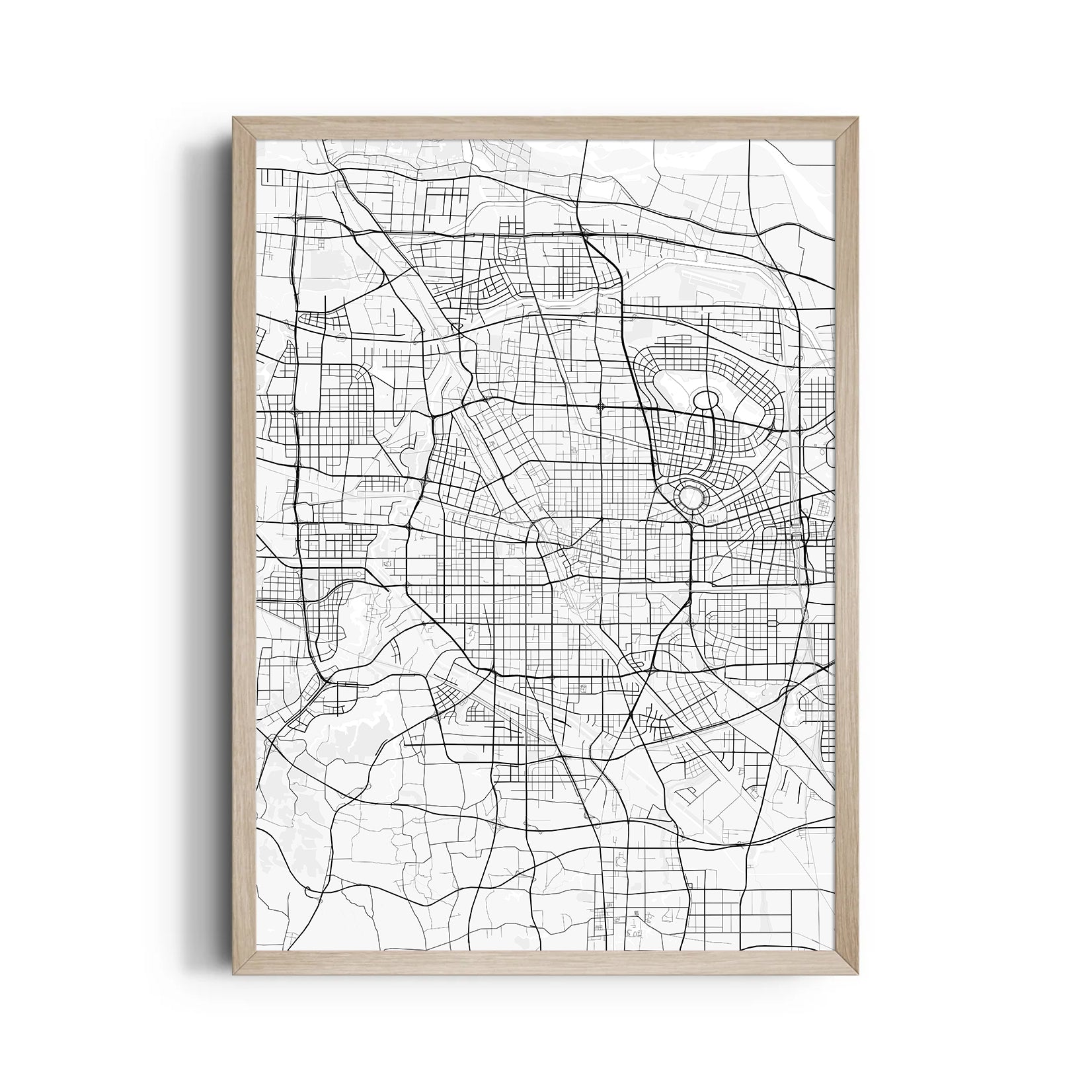 Metro Matrix Lines - street map wall art