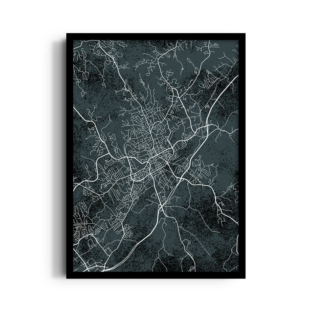 Urban Night Network - street map wall art
