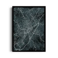 Urban Night Network - street map wall art
