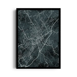 Urban Night Network - street map wall art