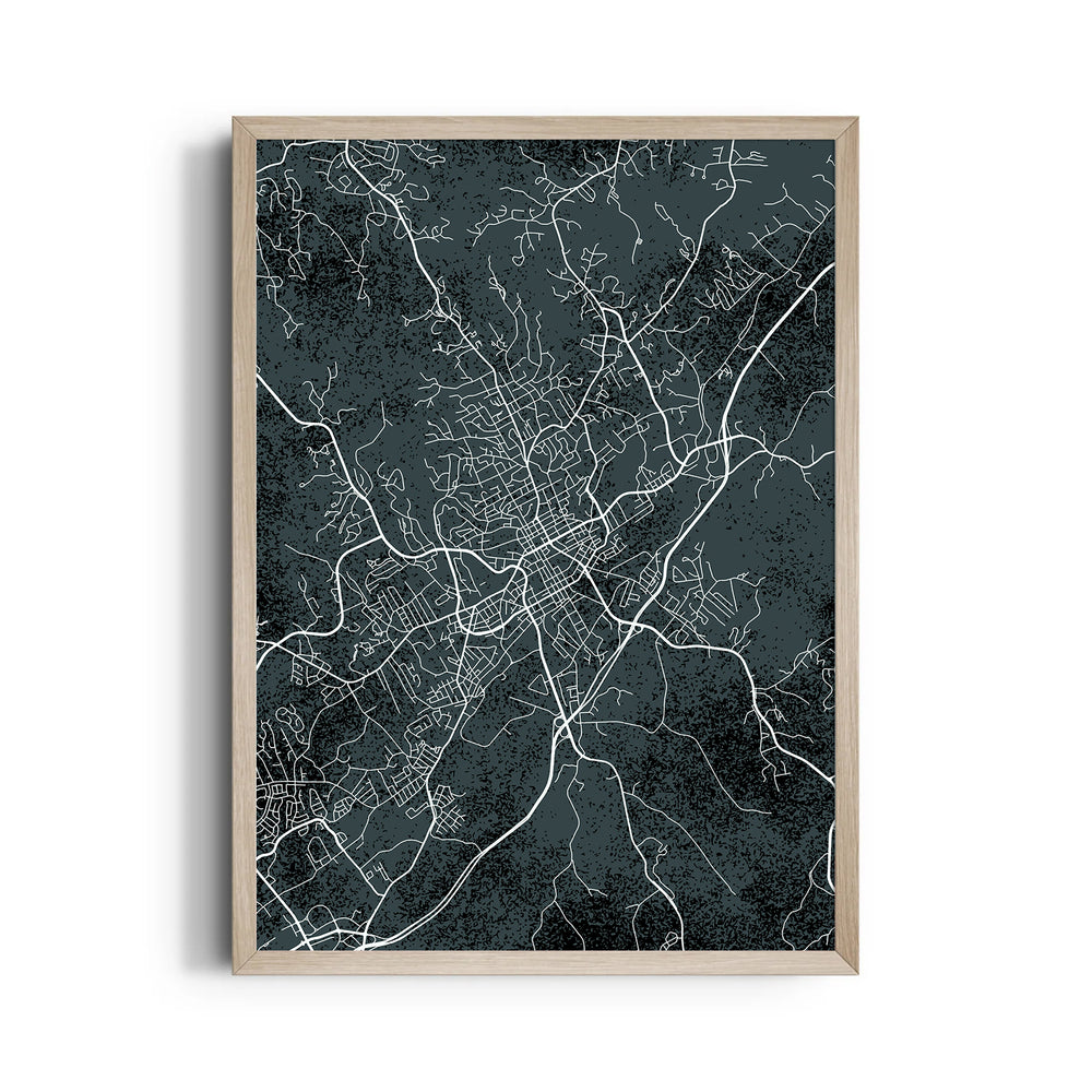 Urban Night Network - street map wall art