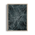 Urban Night Network - street map wall art