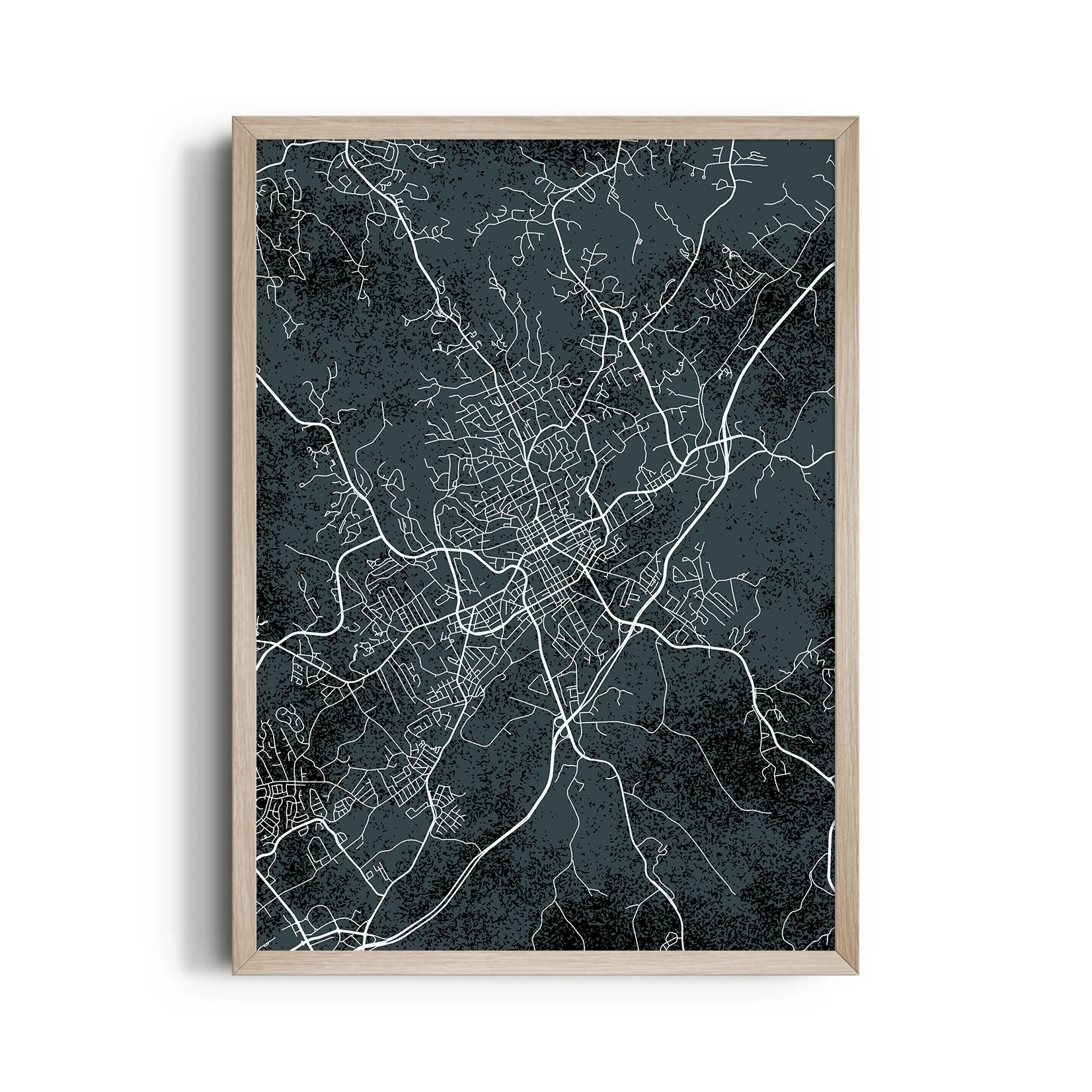 Urban Night Network - street map wall art