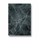 Urban Night Network - street map wall art