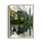 Urban Park Reflection – Modern Cityscape Wall Art
