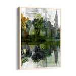 Urban Park Reflection – Modern Cityscape Wall Art