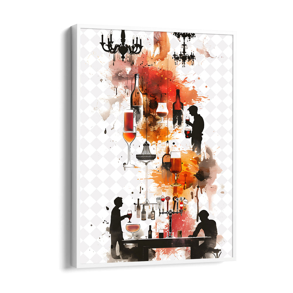 Vintage Wine Bar Collage - Food & Bar Wall Art