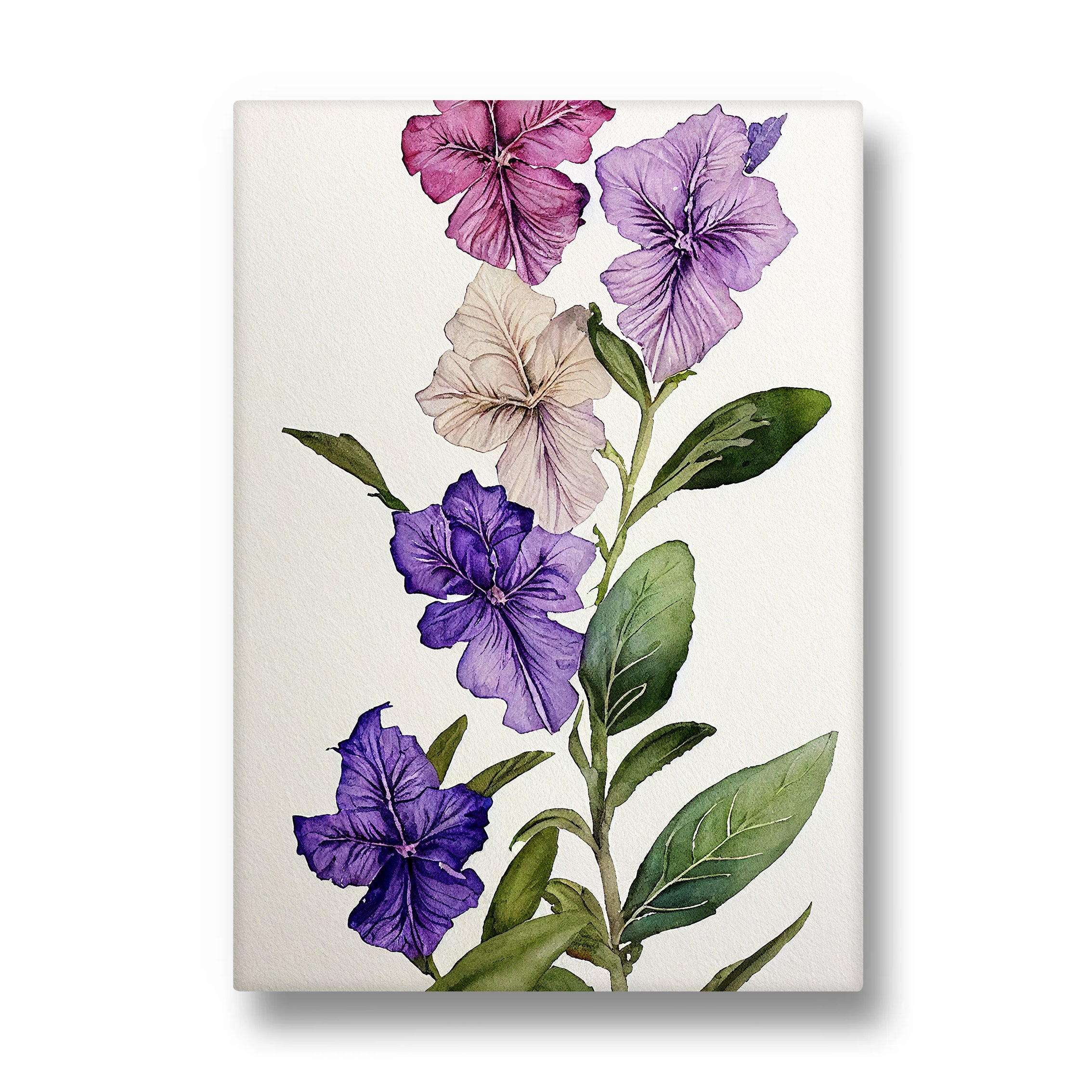 Violet Petunia Garden - Botanical Wall Art