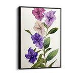 Violet Petunia Garden - Botanical Wall Art - Pillow Fights