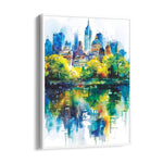 Watercolor Urban Reflection - City Wall Art