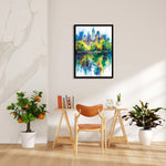 Watercolor Urban Reflection - City Wall Art