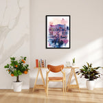 Watercolor Vegas Skyline - City Wall Art