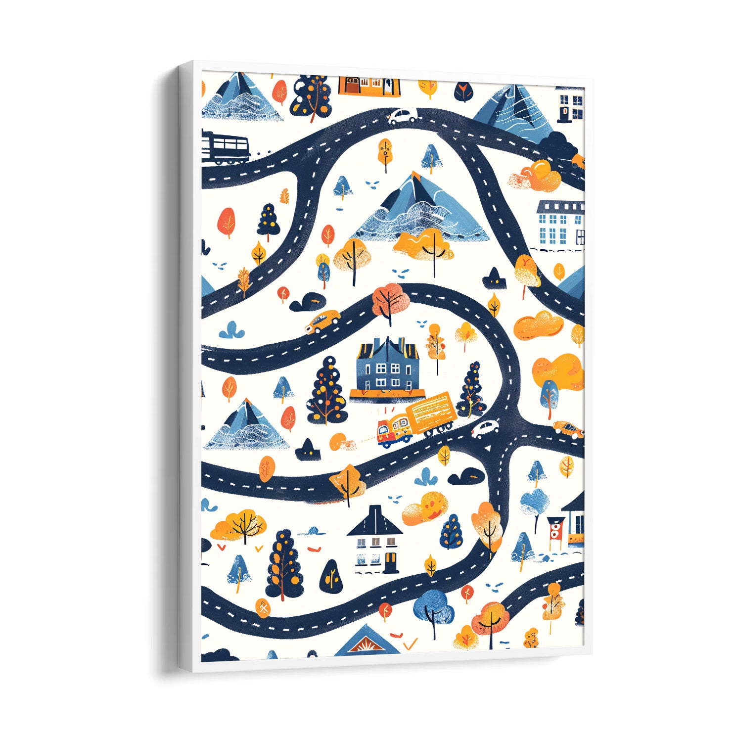 Whimsical Journey Trails - street map wall art