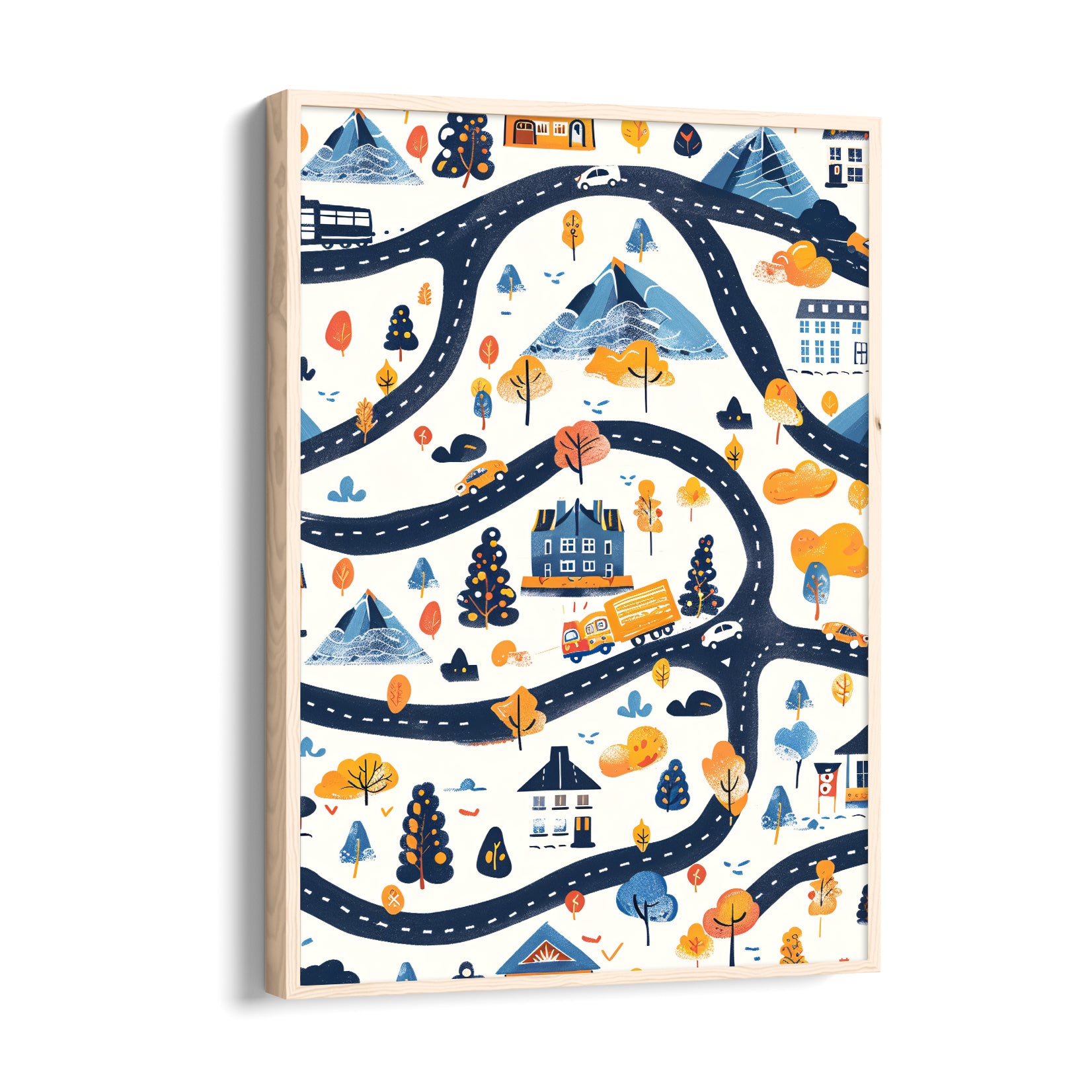 Whimsical Journey Trails - street map wall art